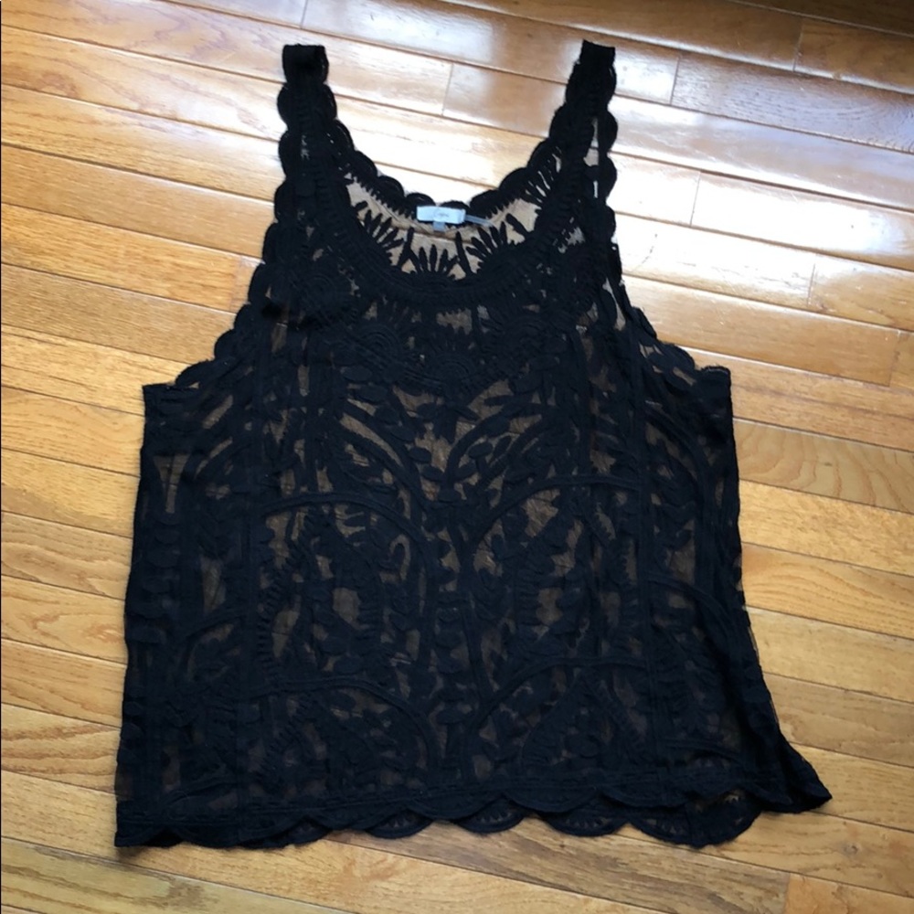 Capri Black Lace Tank XL